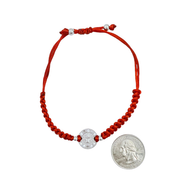 Bulk 12 PCS Kid's Size Red Drawstring Bracelets San Benito (BR4-278)