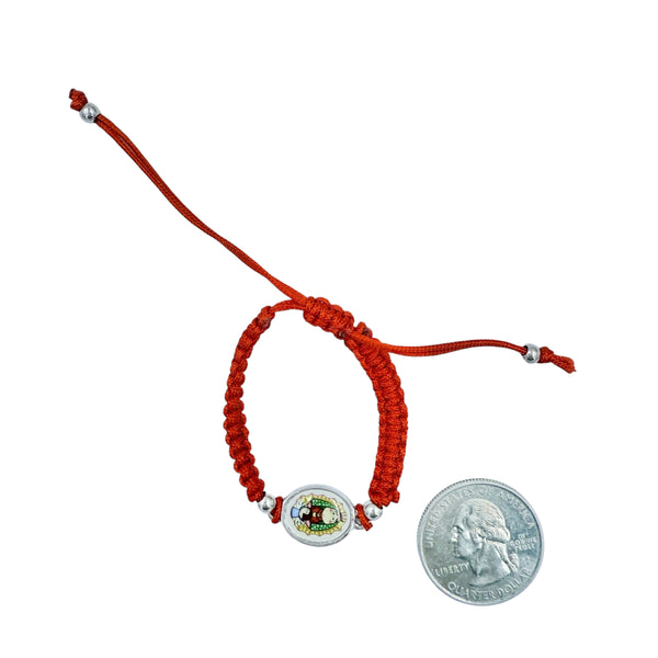 Bulk 12 PCS Kid's Themed Red Drawstring Bracelets Guadalupe (BR4-320)