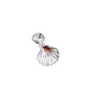 Clamshell & Multi-Pearl Dangle Earrings in Silver or Gold (1x1.5in)