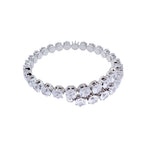 5mm Round Cubic Zirconia Memory Wire Bracelet