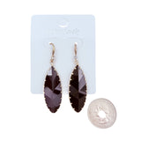 Crystal Marquise Shaped Dangled Earrings - 3 Colors Available (0.6x2.25in)