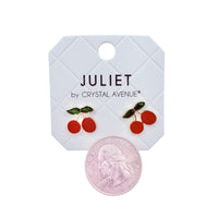 Cherry Post Stud Earrings (0.49x0.49in)