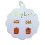 Trick or Treat Bag & Candy Halloween Themed Stud Earrings