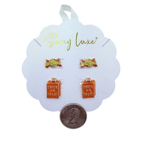 Trick or Treat Bag & Candy Halloween Themed Stud Earrings