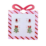 Christmas Tree & Candle Post Stud Earrings