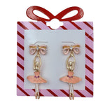 Ballerina Ballet Dance Themed Post Dangle Earrings