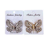 Crystal Butterfly Pin Brooch (P1146) (1.5Wx1.75Lin)