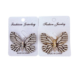 Crystal Butterfly Pin Brooch (P1146) (1.5Wx1.75Lin)