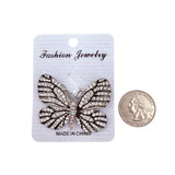 Crystal Butterfly Pin Brooch (P1146) (1.5Wx1.75Lin)