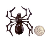 Black Spider Brooch Pin (2.5x2.25in)