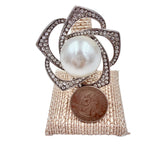 Pearl Flower Shaped Stretch Ring (R1295)