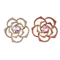 Large Crystal Rose Pin Brooch - 2 Colors (P1417)(3x3in)