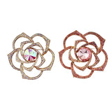 Large Crystal Rose Pin Brooch - 2 Colors (P1417)(3x3in)