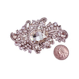 Large Crystal Casting Burst Pin Brooch - 9 Colors (06244)