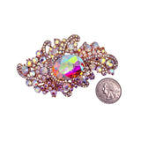Large Crystal Casting Burst Pin Brooch - 9 Colors (06244)