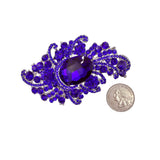 Large Crystal Casting Burst Pin Brooch - 9 Colors (06244)