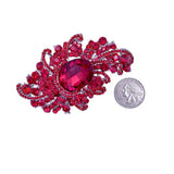 Large Crystal Casting Burst Pin Brooch - 9 Colors (06244)