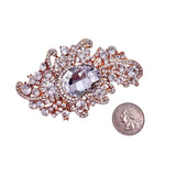 Large Crystal Casting Burst Pin Brooch - 9 Colors (06244)
