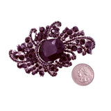 Large Crystal Casting Burst Pin Brooch - 9 Colors (06244)