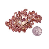 Large Crystal Casting Burst Pin Brooch - 9 Colors (06244)