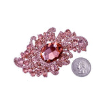 Large Crystal Casting Burst Pin Brooch - 9 Colors (06244)