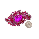 Large Crystal Casting Burst Pin Brooch - 9 Colors (06244)