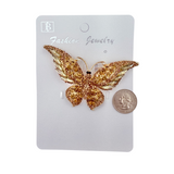 Butterfly Crystal Pin Brooch - 7 Colors (06263)(3.75x2.5in)