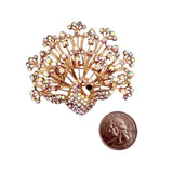 Crystal Peacock Brooch - 2 Colors (2.5x2.25in)