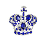 Royal Crown w/ Cross Top Pin Brooch - 12 Colors Available (06626)(2x2in)