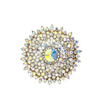 Sunburst Shaped Brooch Pin - 11 Colors (06412)(2.25x2.25in)