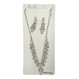 Rhinestone Necklace & Earring Evening Set - 3 Colors (10897)