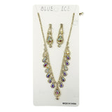 Rhinestone Necklace & Earring Evening Set - 3 Colors (10897)