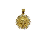 Gold Plated Stainless Steel San Benito Pendant (8223)(1x1.5in)