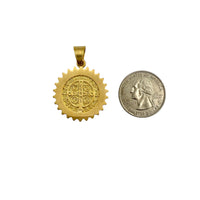 Gold Plated Stainless Steel San Benito Pendant (8223)(1x1.5in)