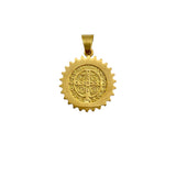 Gold Plated Stainless Steel San Benito Pendant (8223)(1x1.5in)