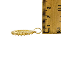 Gold Plated Stainless Steel San Benito Pendant (8223)(1x1.5in)