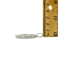 Stainless Steel Jesus Halo Portrait Pendant (1x1.75in)