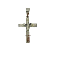 Stainless Steel Cross Crucifix Outline  Pendant (1030)(1.5x3in)