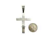 Stainless Steel Cross Crucifix Outline  Pendant (1030)(1.5x3in)