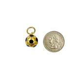 Stainless Steel Soccer Pendant in Silver or Gold  (3381)(0.50x0.75in)
