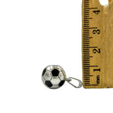 Stainless Steel Soccer Pendant in Silver or Gold  (3381)(0.50x0.75in)