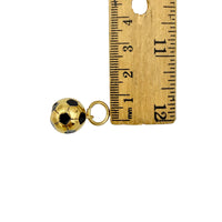 Stainless Steel Soccer Pendant in Silver or Gold  (3381)(0.50x0.75in)