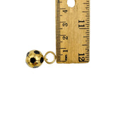 Stainless Steel Soccer Pendant in Silver or Gold  (3381)(0.50x0.75in)