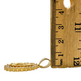 Stainless Steel Guadalupe Crystal Halo Portrait Pendant (8372)(0.6x1.5in)