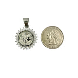 Stainless Steel Mexico 50 Pesos Pendant (0.8x1.25in)