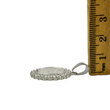 Stainless Steel Mexico 50 Pesos Pendant (0.8x1.25in)