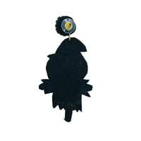 Pumpkin Head Scarecrow Seed Bead Earrings - Beaded, Halloween (1.5x3in)