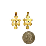 Stainless Steel Small Crucifix San Benito Pendant - 3 Colors (3342)(0.75x1.25in)