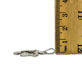 Stainless Steel Small Crucifix San Benito Pendant - 3 Colors (3342)(0.75x1.25in)