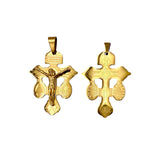 Stainless Steel Large Crucifix San Benito Pendant (1695)(1x1.5in)